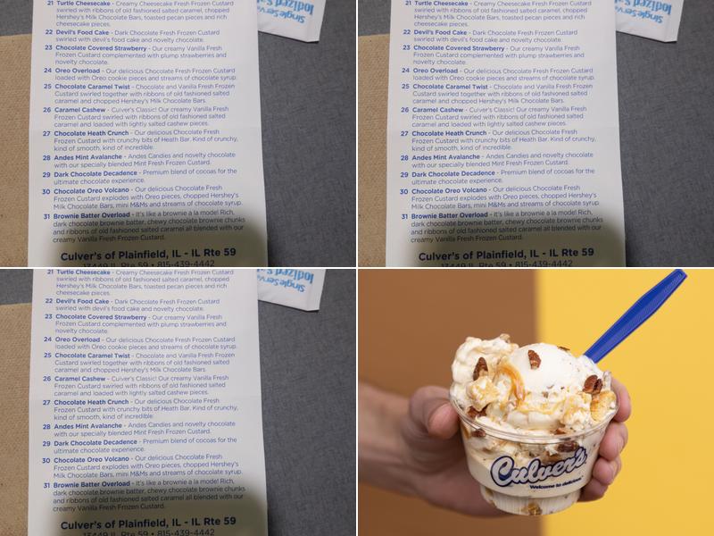 Culver’s Menu