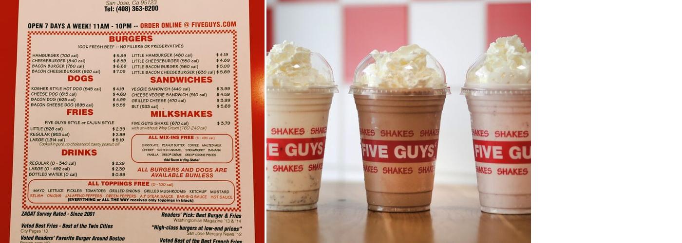 Five Guys Menu