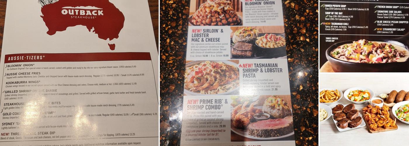 Outback Steakhouse Menu
