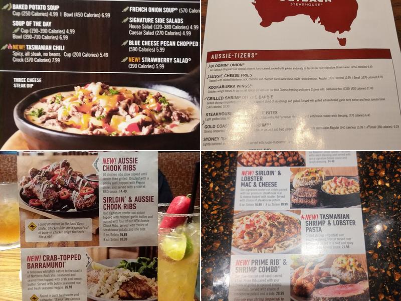 Outback Steakhouse Menu