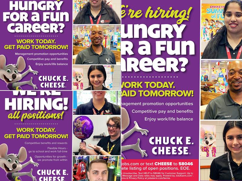 Chuck E. Cheese Menu