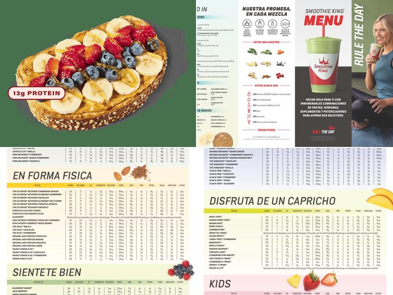 Smoothie King Menu