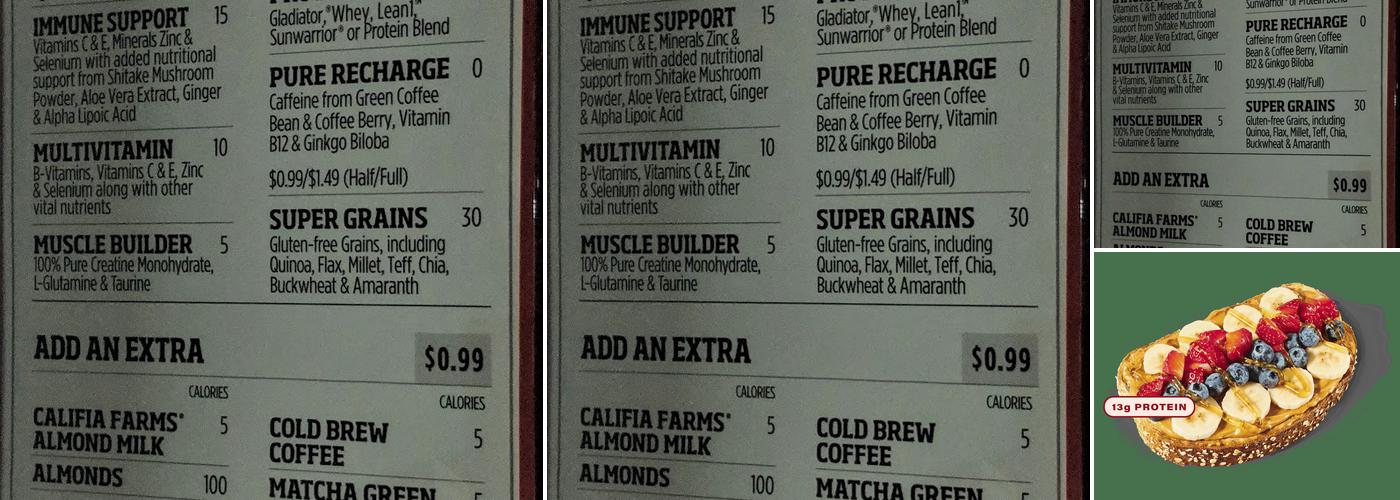 Smoothie King Menu