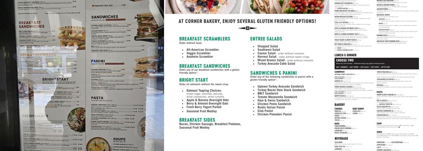 Corner Bakery Menu
