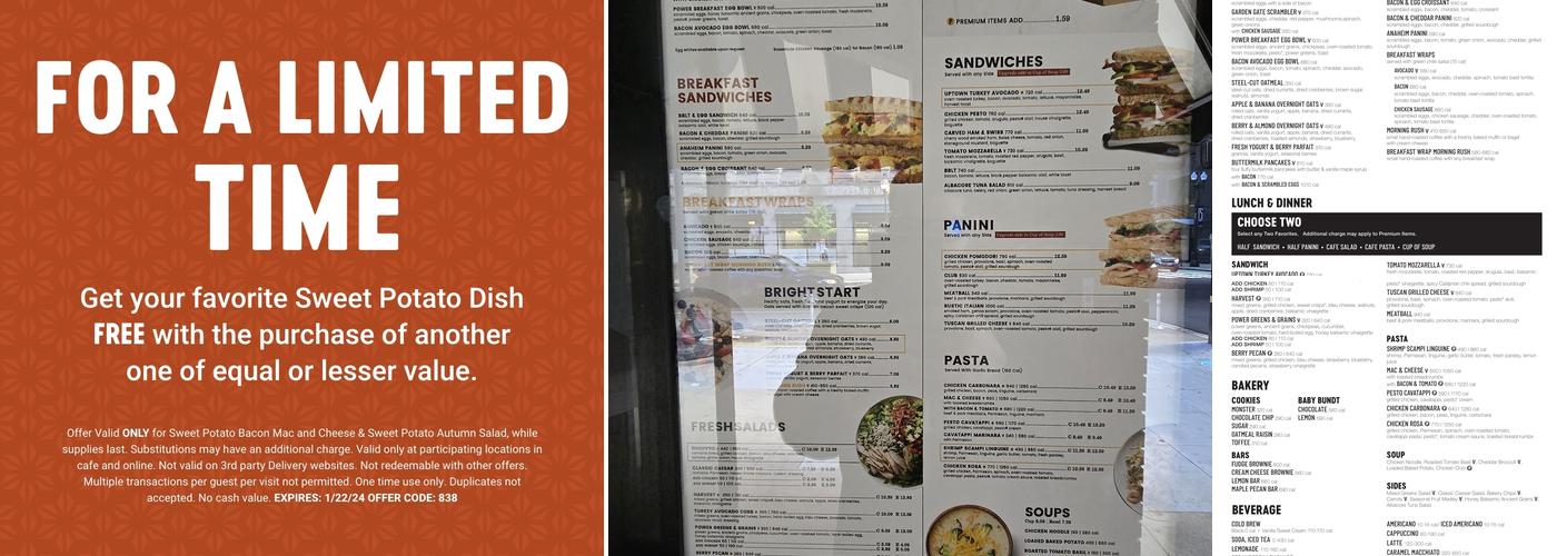 Corner Bakery Menu