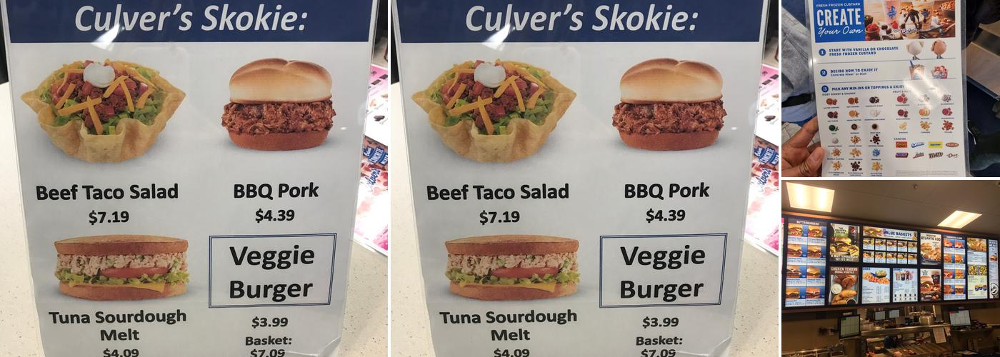 Culver’s Menu
