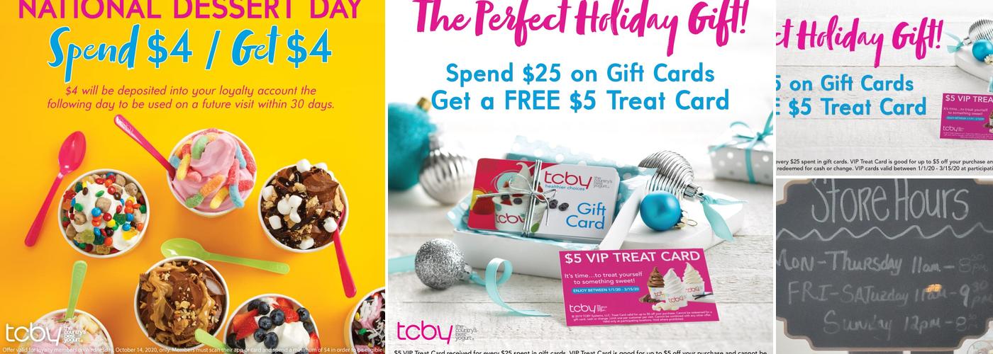 TCBY Menu