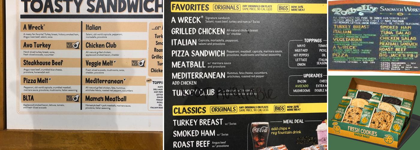 Potbelly Sandwich Shop Menu