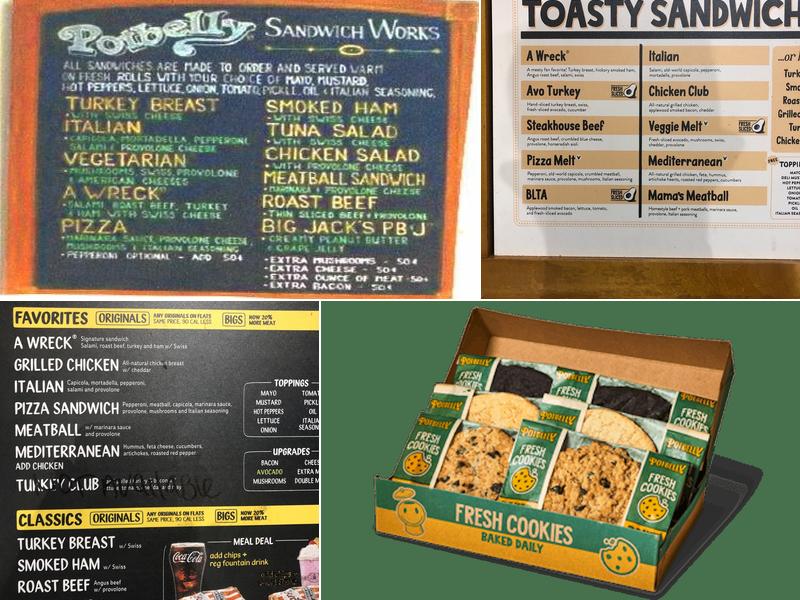 Potbelly Sandwich Shop Menu