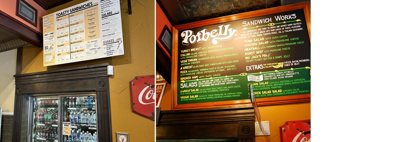 Potbelly Sandwich Shop Menu