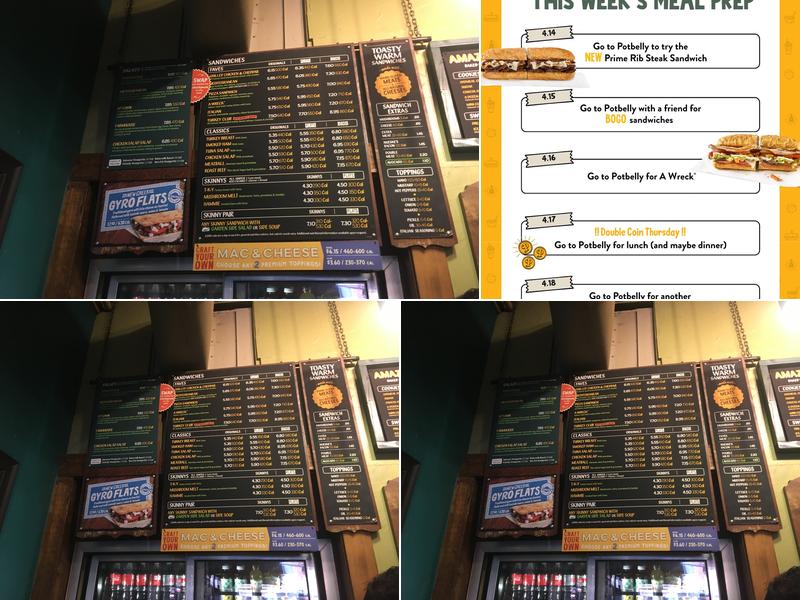 Potbelly Menu