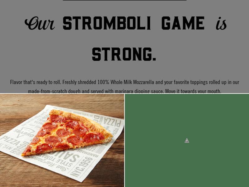 Sbarro Menu