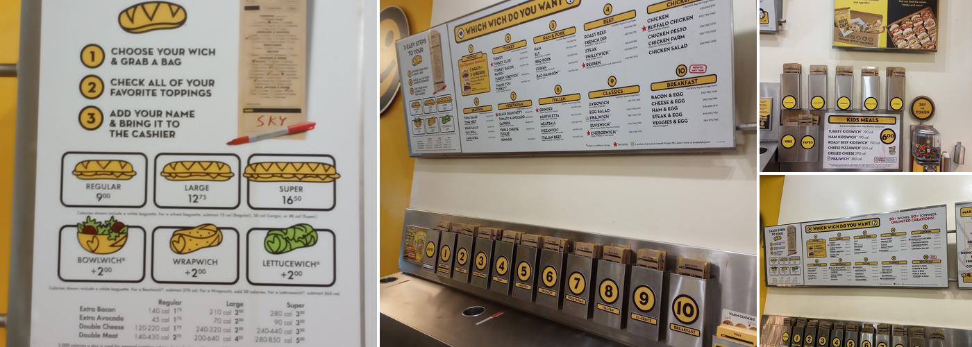 Which Wich Superior Sandwiches Menu