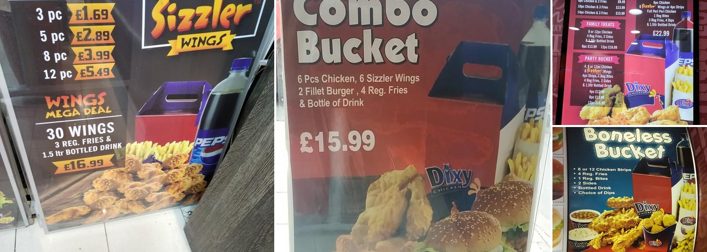 Dixy Chicken Menu