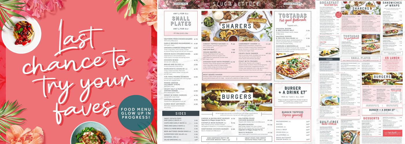 Slug & Lettuce - Solihull Menu