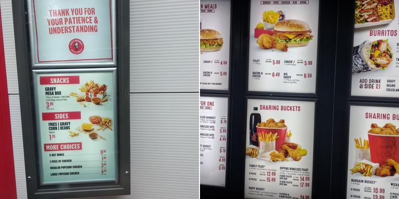 KFC Nottingham - Mapperley Menu