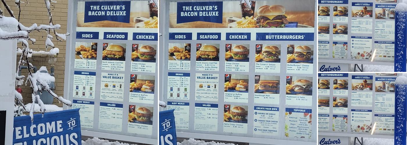 Culver’s Menu