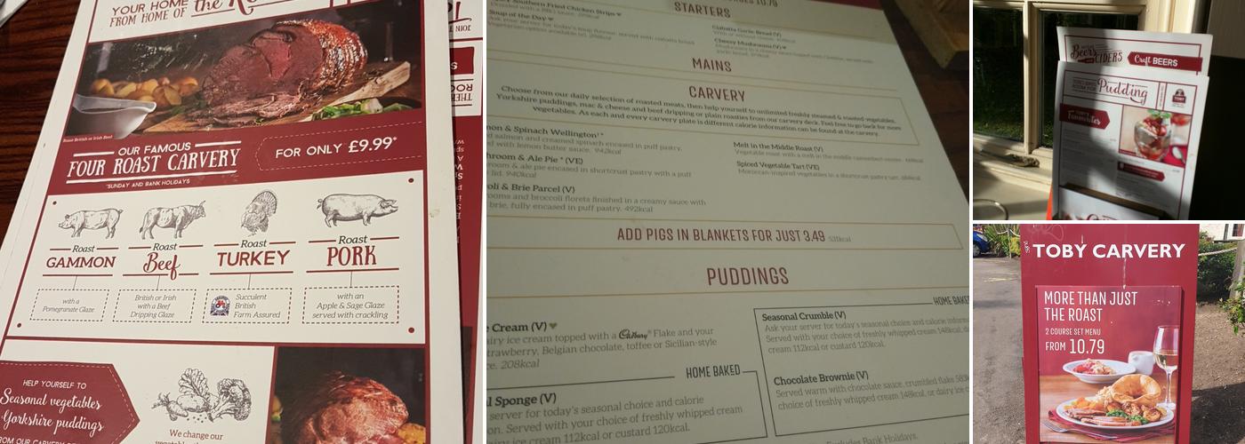Toby Carvery Sutton Park Menu