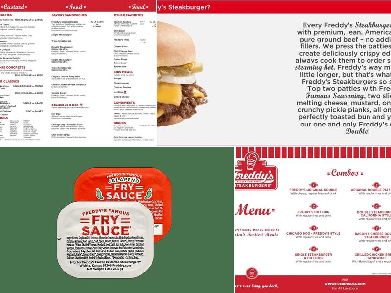 Freddy's Frozen Custard & Steakburgers Menu
