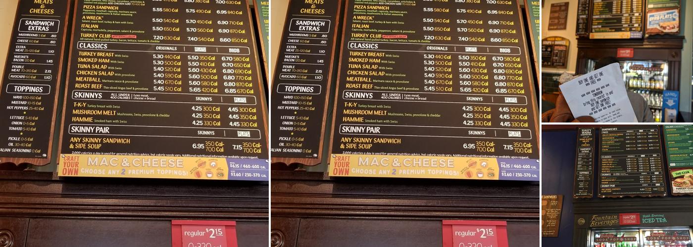 Potbelly Sandwich Shop Menu