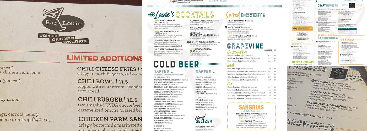 Bar Louie -University Village Menu