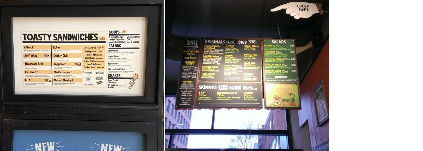 Potbelly Sandwich Shop Menu