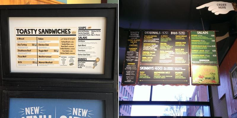 Potbelly Sandwich Shop Menu