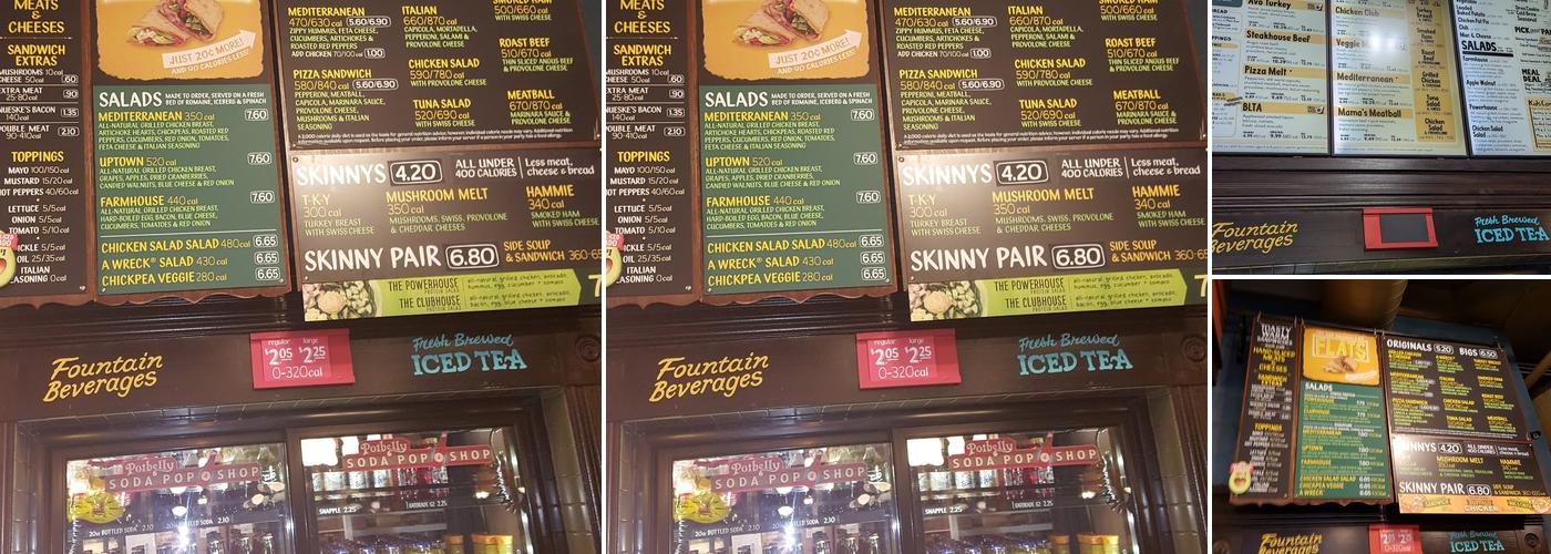 Potbelly Sandwich Shop Menu