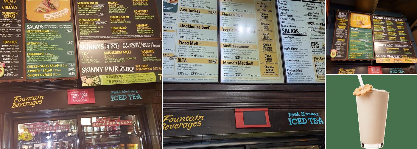 Potbelly Sandwich Shop Menu