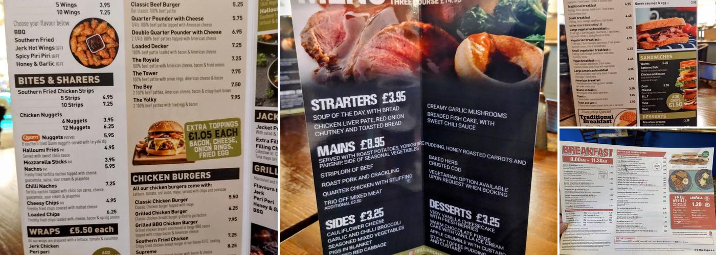 The Billiard Hall Menu