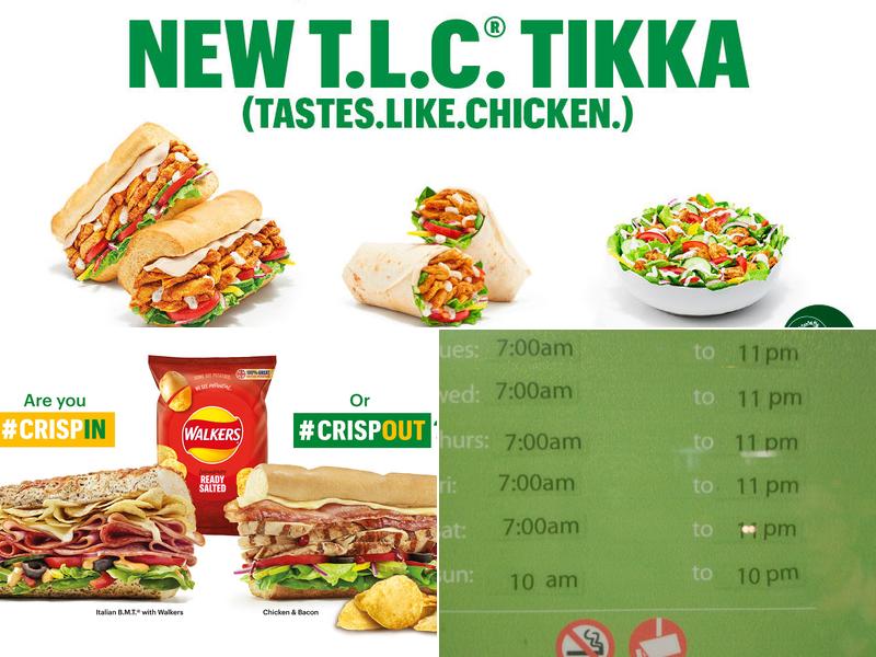 Subway Menu