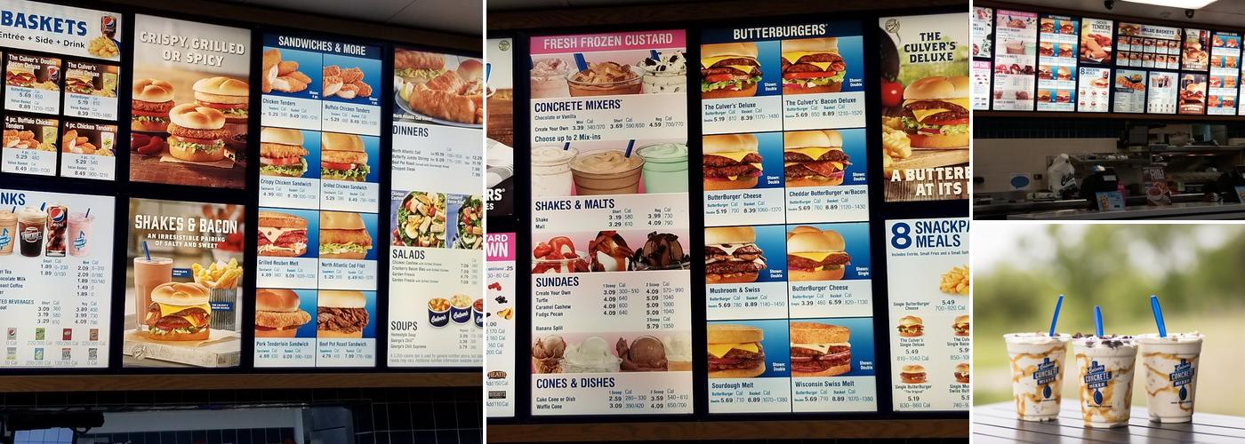 Culver’s Menu