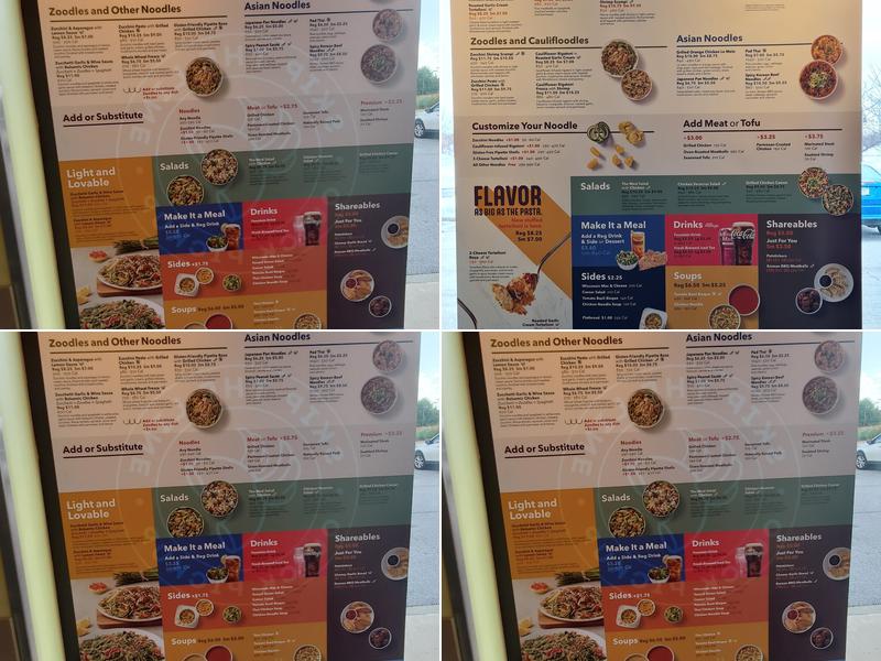 Noodles and Company Menu