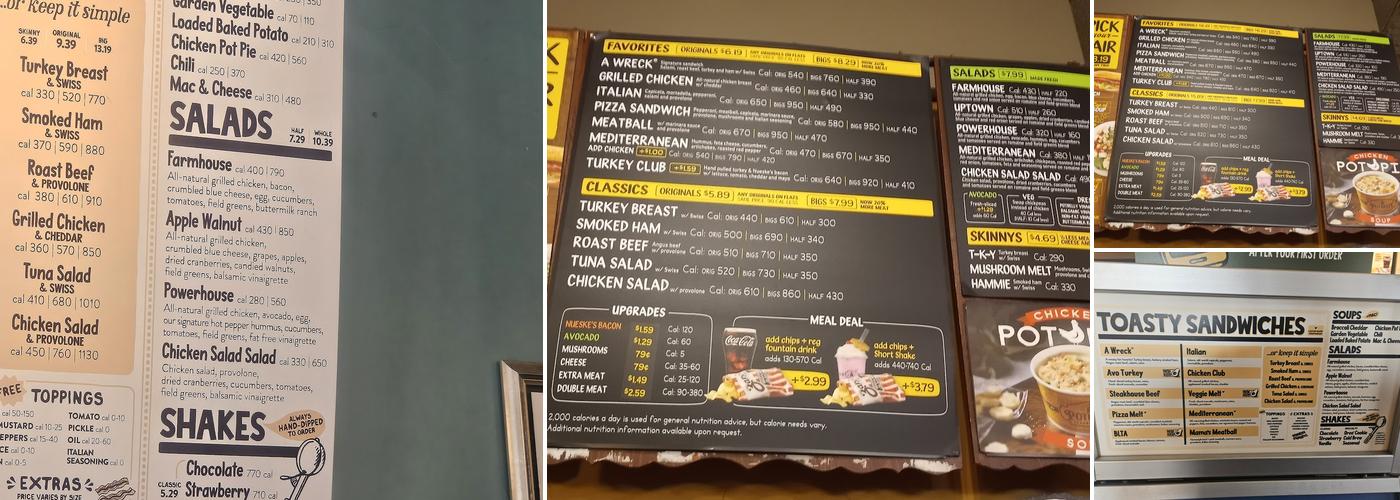 Potbelly Sandwich Shop Menu