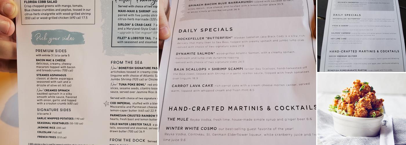 Bonefish Grill Menu