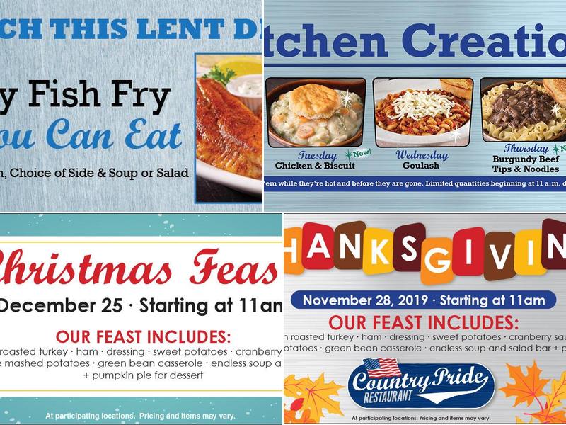 Country Pride Menu