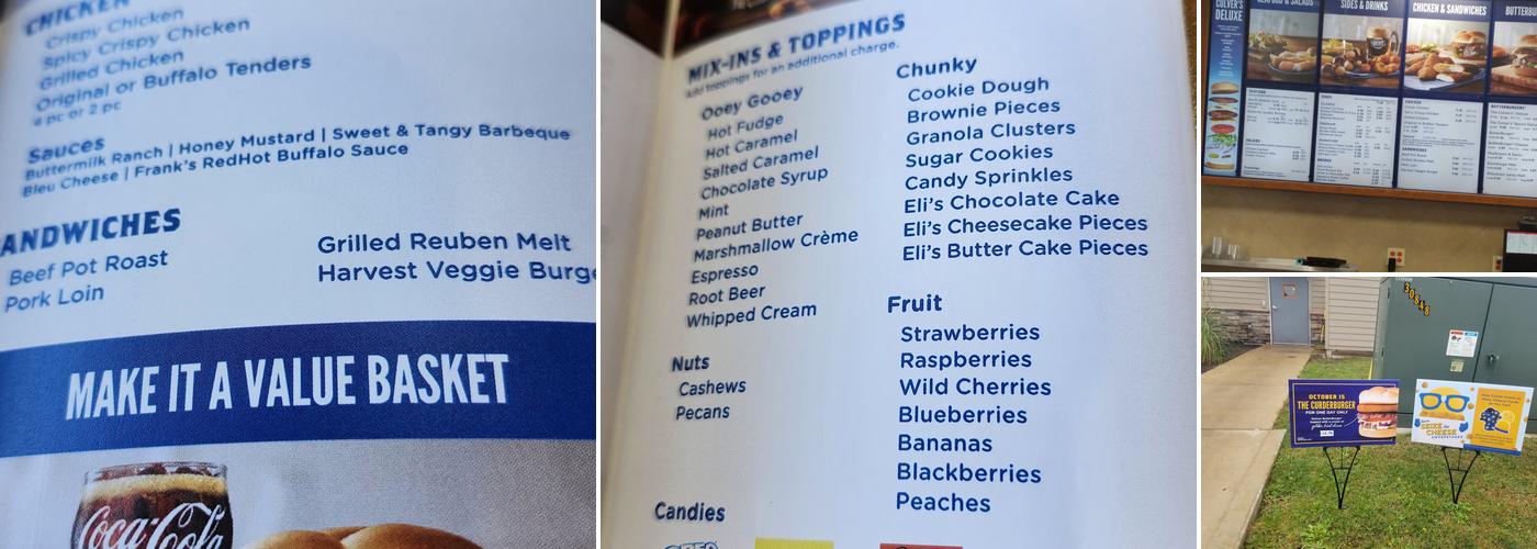 Culver’s Menu