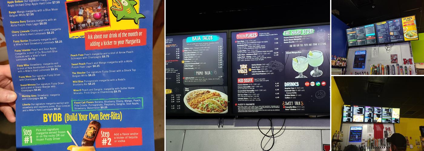 Fuzzy's Taco Shop Menu