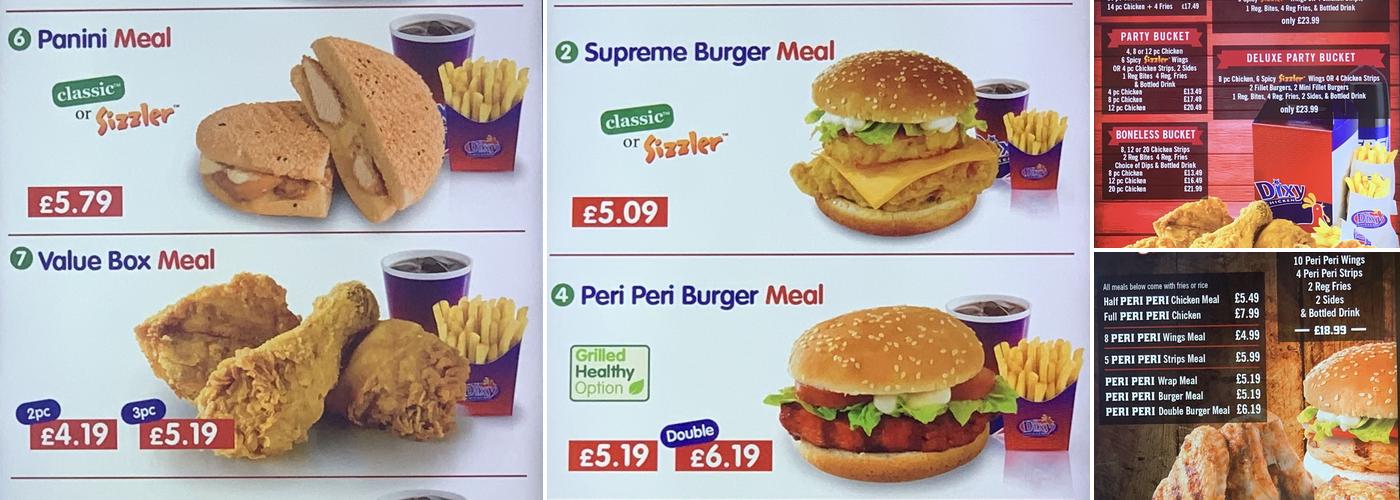 Dixy Chicken Menu