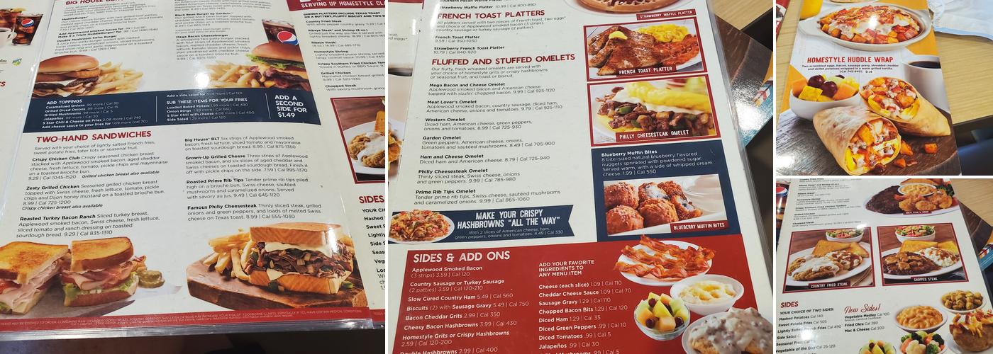 Huddle House Menu