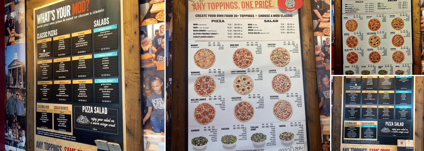MOD Pizza Menu