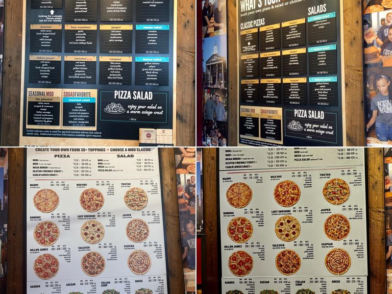 MOD Pizza Menu