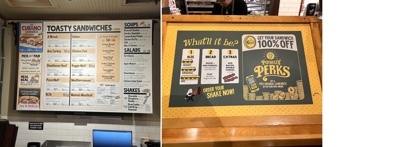 Potbelly Menu
