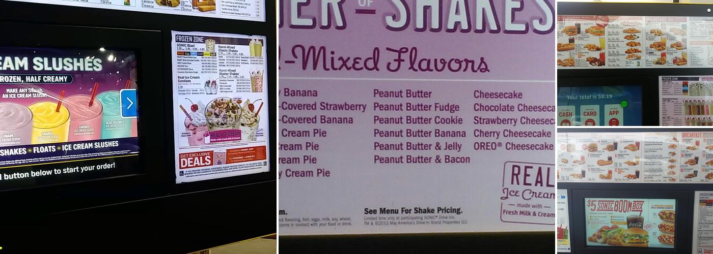 Sonic Drive-In Menu