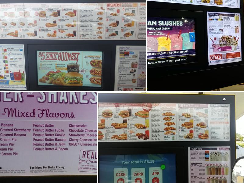 Sonic Drive-In Menu
