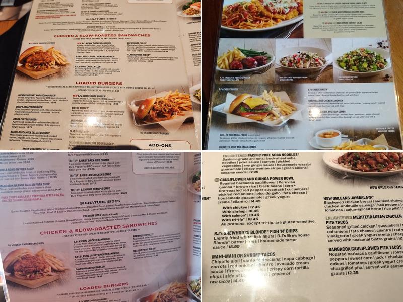 BJ's Restaurant & Brewhouse Menu