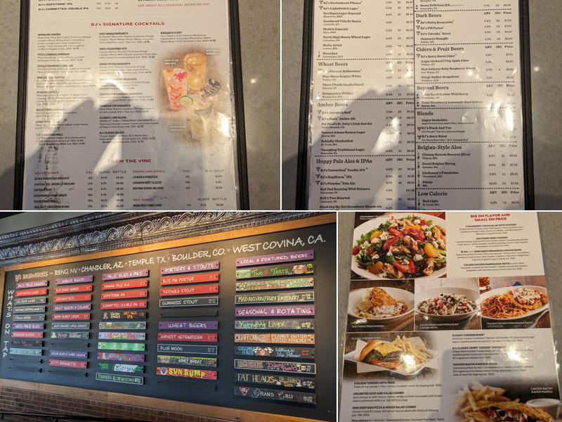 BJ's Restaurant & Brewhouse Menu