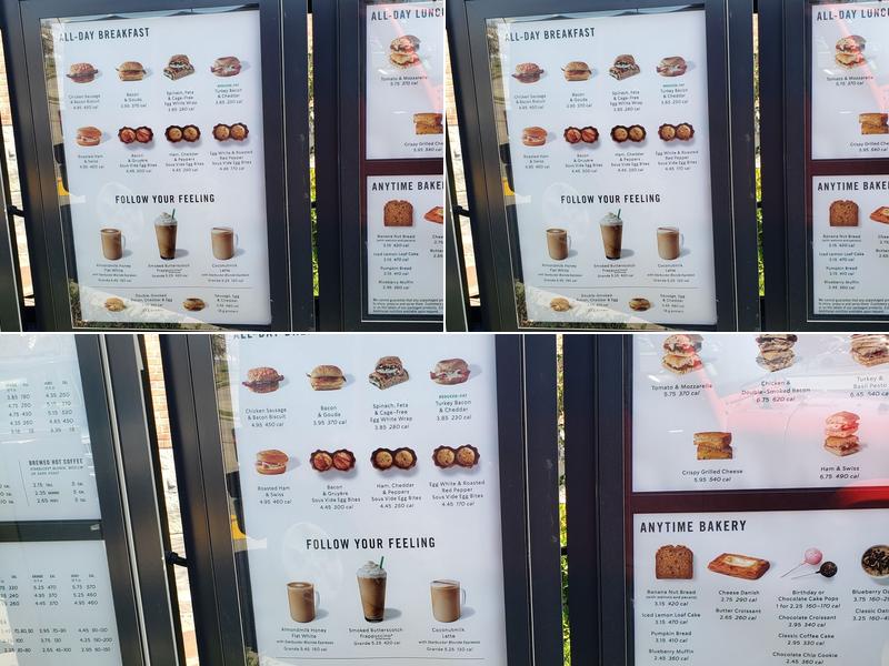 Starbucks Menu