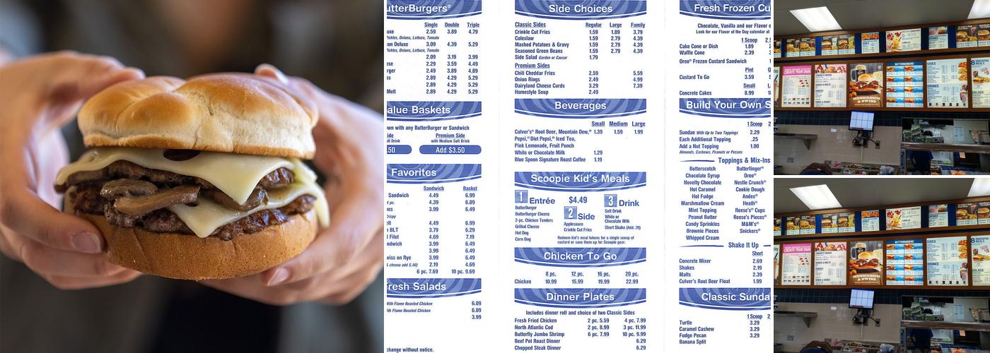Culver’s Menu