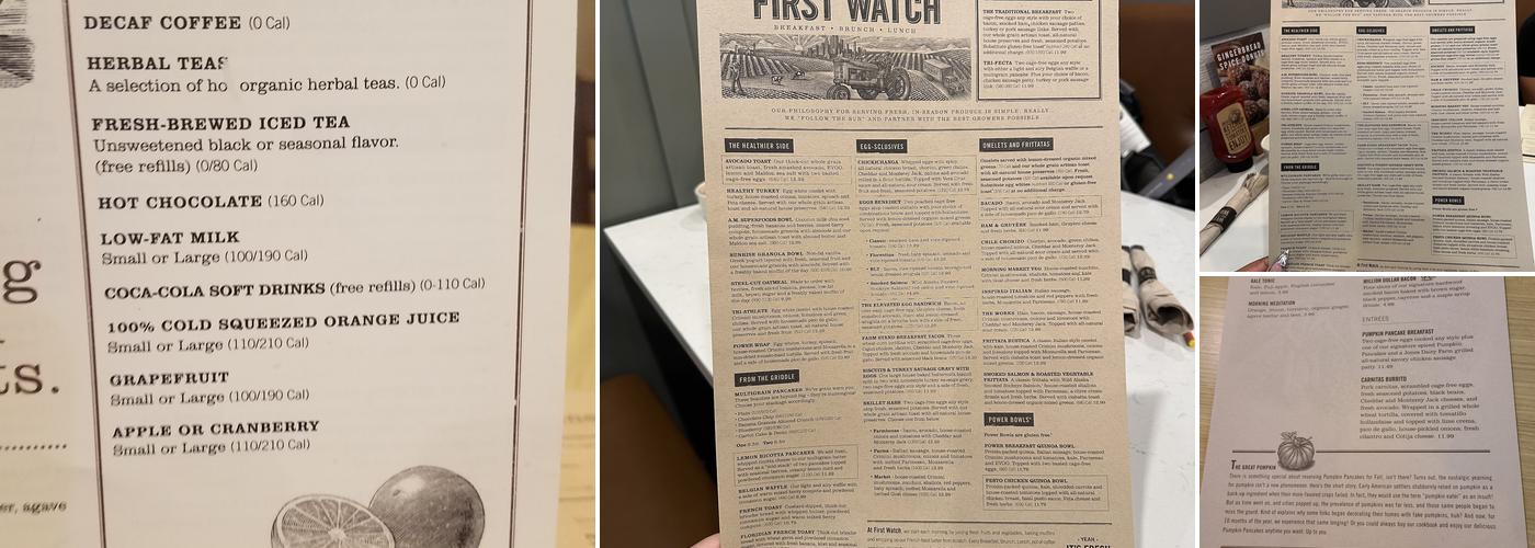 First Watch Menu